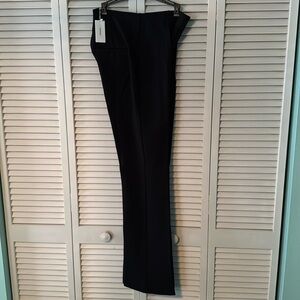 Ladies Size L-Tall Spanx Stretch Black pull on dress slacks New with Tags